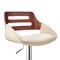 Armen Living Karter Adjustable Cream Faux Leather and Walnut Wood Bar Stool with Chrome Base LCKTBAWACR - alternate 7